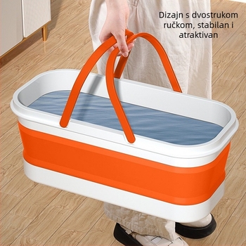Sklopiva kanta za mop, pravokutna, s funkcijom cijeđenja, za pranje podova i pranje automobila (Materijal: PP; Marka: Home storm; Datum izlaska: jesen 2025; Težina: 0.55 kg)