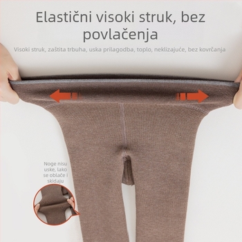 Dječje leggingsice za djevojčice – otvor na preponskom dijelu, duljina 9/10, visoki struk, jesen-zima, 90% poliester