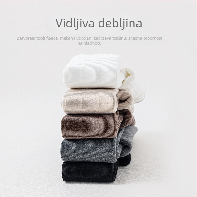 Dječje leggingsice za djevojčice – otvor na preponskom dijelu, duljina 9/10, visoki struk, jesen-zima, 90% poliester