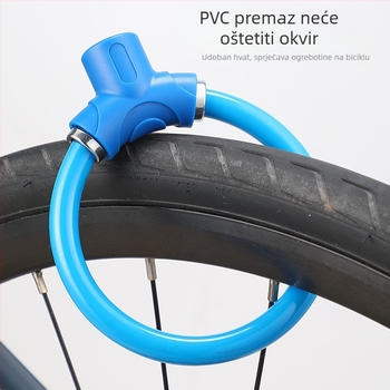 Prijenosni anti-kradni sigurnosni kabel za bicikl s lančanim kablom, za planinske i cestovne bicikle te električna vozila — Model: 1; Marka: Other; Stil: Novi kineski stil