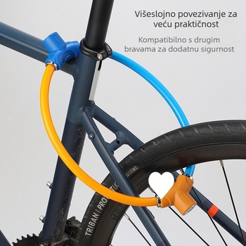 Prijenosni anti-kradni sigurnosni kabel za bicikl s lančanim kablom, za planinske i cestovne bicikle te električna vozila — Model: 1; Marka: Other; Stil: Novi kineski stil