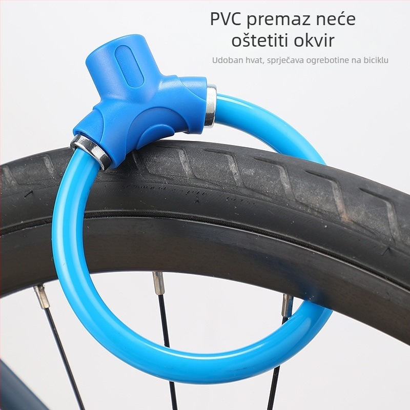 Prijenosni anti-kradni sigurnosni kabel za bicikl s lančanim kablom, za planinske i cestovne bicikle te električna vozila — Model: 1; Marka: Other; Stil: Novi kineski stil
