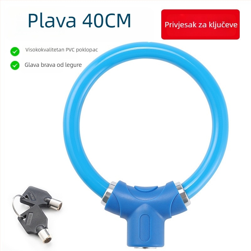 Prijenosni anti-kradni sigurnosni kabel za bicikl s lančanim kablom, za planinske i cestovne bicikle te električna vozila — Model: 1; Marka: Other; Stil: Novi kineski stil