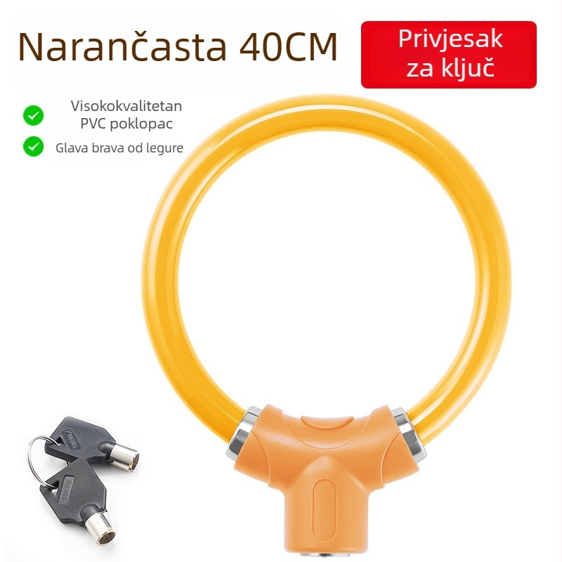 Prijenosni anti-kradni sigurnosni kabel za bicikl s lančanim kablom, za planinske i cestovne bicikle te električna vozila — Model: 1; Marka: Other; Stil: Novi kineski stil