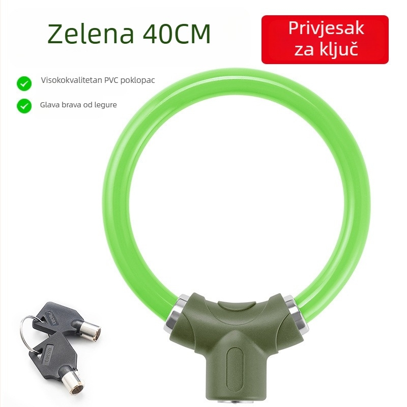 Prijenosni anti-kradni sigurnosni kabel za bicikl s lančanim kablom, za planinske i cestovne bicikle te električna vozila — Model: 1; Marka: Other; Stil: Novi kineski stil