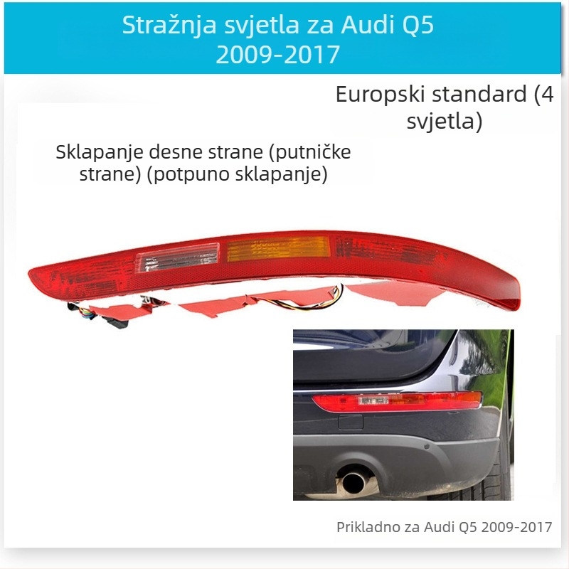 CZPINCHEN Zadnja svjetla za Audi Q5 (2009-2021) - PC materijal, modeli 8R0945095/8R0945096