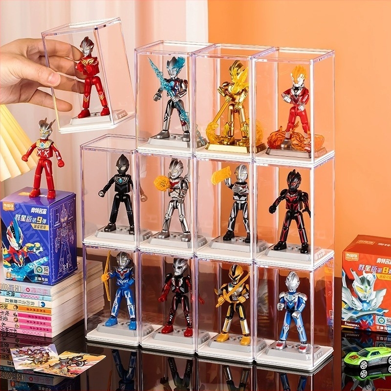 Beichuan Ultraman kutija za pohranu figurica – prozirna stolna vitrina za prikaz, 1 L kapaciteta, plast, otporna na prašinu, pogodna za dnevni boravak, spavaću sobu i ured