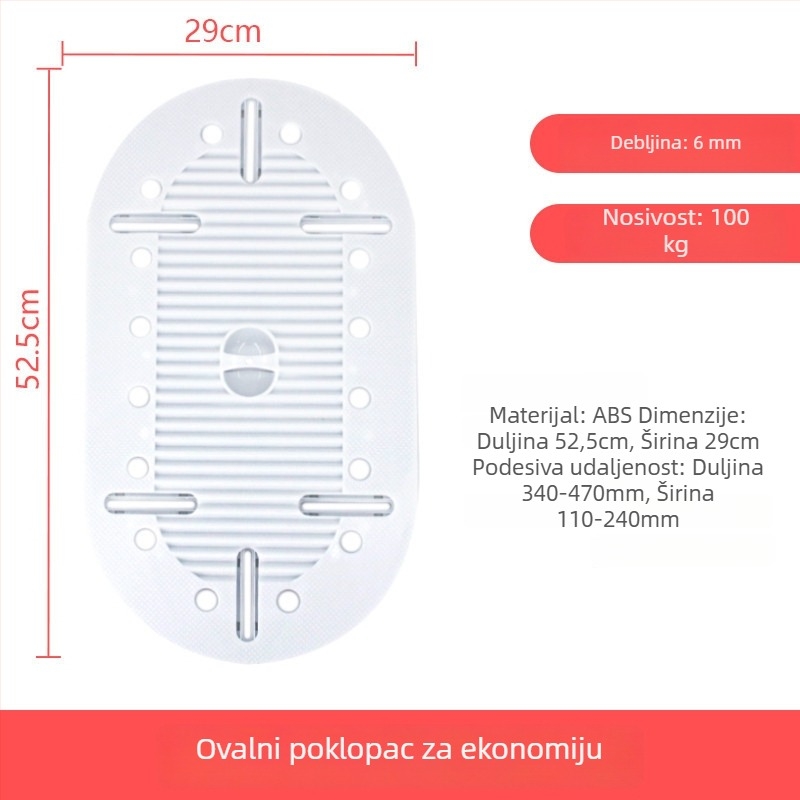 Poklop za klozet tip klek — PP materijal, marka excellent, bez spremnika vode, moderan minimalistički stil