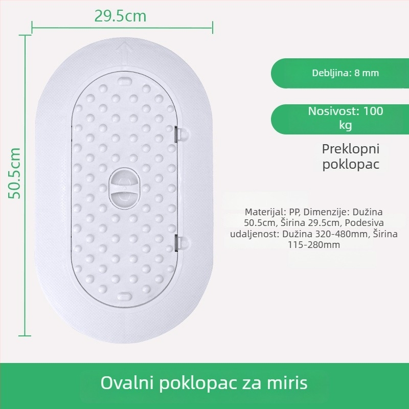 Poklop za klozet tip klek — PP materijal, marka excellent, bez spremnika vode, moderan minimalistički stil