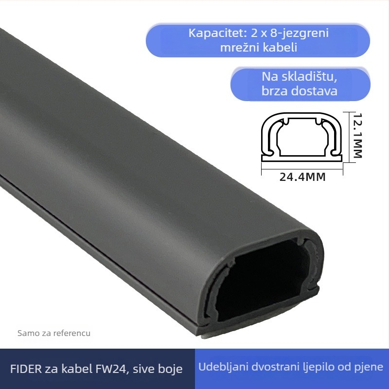 Xinheng FW24 Površinski montirani kabelski kanal – PVC, za urede, trgovačka središta, radionice, tvornice, kuće i hoteli