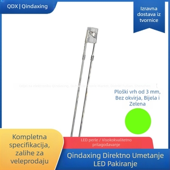 LED s plosnom glavom, izravno priključivanje, San’an čip, 1.8–2.2 V, 20 mA