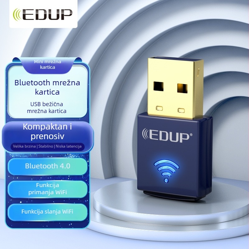 EDUP EP-N8568 USB Bežična mrežna kartica Bluetooth adapter - 2.4 GHz, 150 Mbps, IEEE 802.11b/g/n