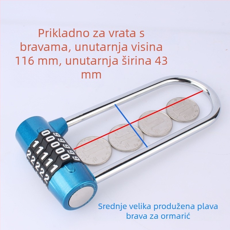 Brava za ormar/dvokat s produženim kukom — cinkovo legura, model Lengthened lock hook, za police knjiga, ormariće za cipele i vrata, brenda SIMPLY, licencirana privatna oznaka