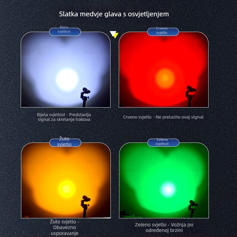 LED svjetiljka s magnetom, USB punjenje, baterija 2000 mAh, domet 100–200 m