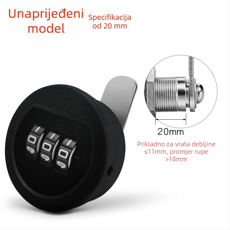 Strength Brava s jezičkom, 3 pozicije za ladice i ormariće | plast + legura | moderan minimalistički stil