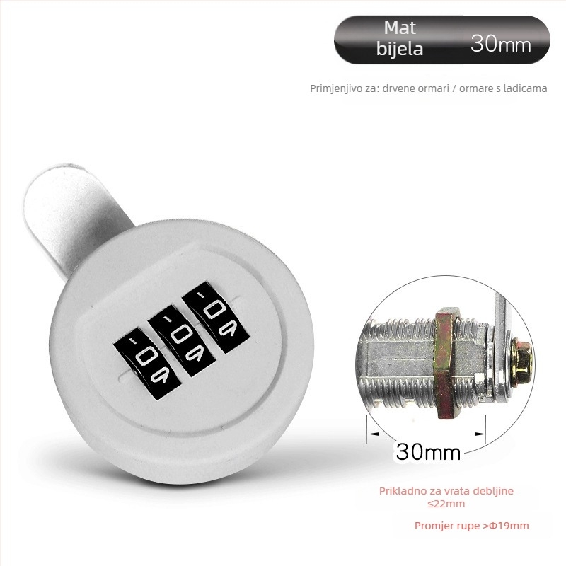 Strength Brava s jezičkom, 3 pozicije za ladice i ormariće | plast + legura | moderan minimalistički stil