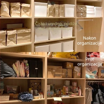 Kraft papir kubičnog oblika torbe za skladištenje – Višenamjenski organizator stola, moderan stil