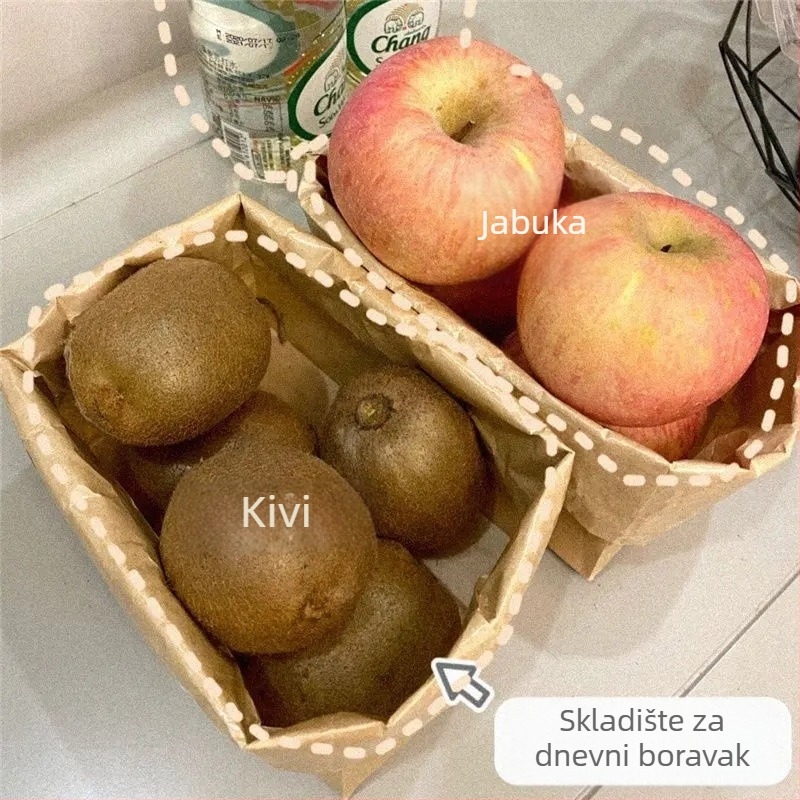 Kraft papir kubičnog oblika torbe za skladištenje – Višenamjenski organizator stola, moderan stil