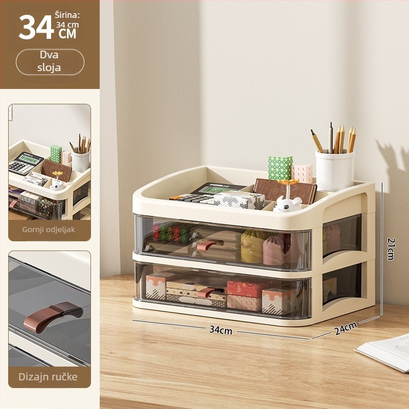 Stolni ormarić s ladicama – PP materijal, jednostavan moderni dizajn, ugradnja na stol