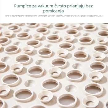 Kvadratni PVC protuklizni prostir za kupaonicu s usisnim čašicama – modern minimalistički stil