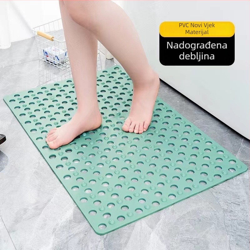 Kvadratni PVC protuklizni prostir za kupaonicu s usisnim čašicama – modern minimalistički stil