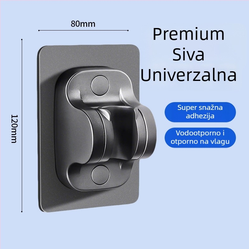 Držač za tuš Boonen s pokretnom vakuum podlogom i ljepilnom osnovom, ABS materijal, lagani luksuzni stil