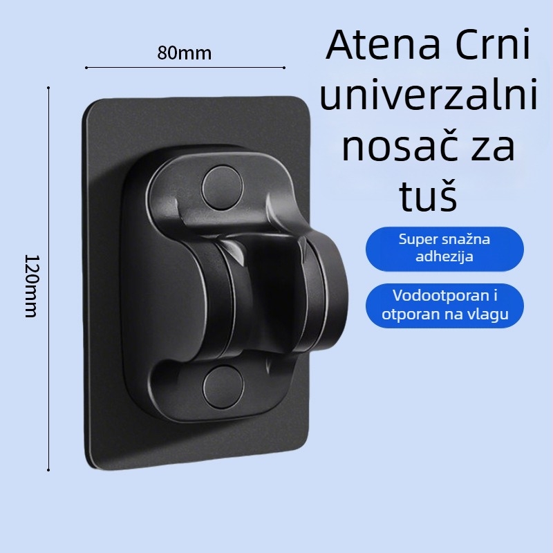 Držač za tuš Boonen s pokretnom vakuum podlogom i ljepilnom osnovom, ABS materijal, lagani luksuzni stil