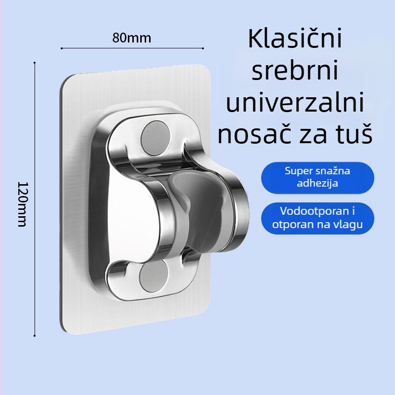 Držač za tuš Boonen s pokretnom vakuum podlogom i ljepilnom osnovom, ABS materijal, lagani luksuzni stil