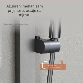 Tuš kolona, Space aluminij, model 6584512, montaža na zid, 0–90°C / 0–1,6 MPa