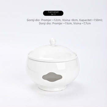 Porcelanska lonac za gulaš s poklopcem, dvostrukim držačima, prilagodljiva s mogućnošću tiskanja logotipa, pod glazurom, hotelska kuhinjska keramika