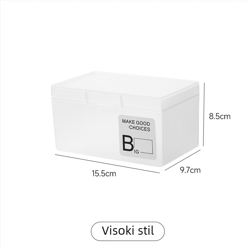 Kutija za uredske potrepštine s poklopcem - PP materijal; kapacitet: jedan odjeljak; namjena: stolno korištenje; stil: moderni minimalistički