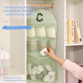 Bei Lian ABC Zidni visi organizator za pohranu — poliester, višenamjenski organizator za rublje, kozmetiku i sitnice