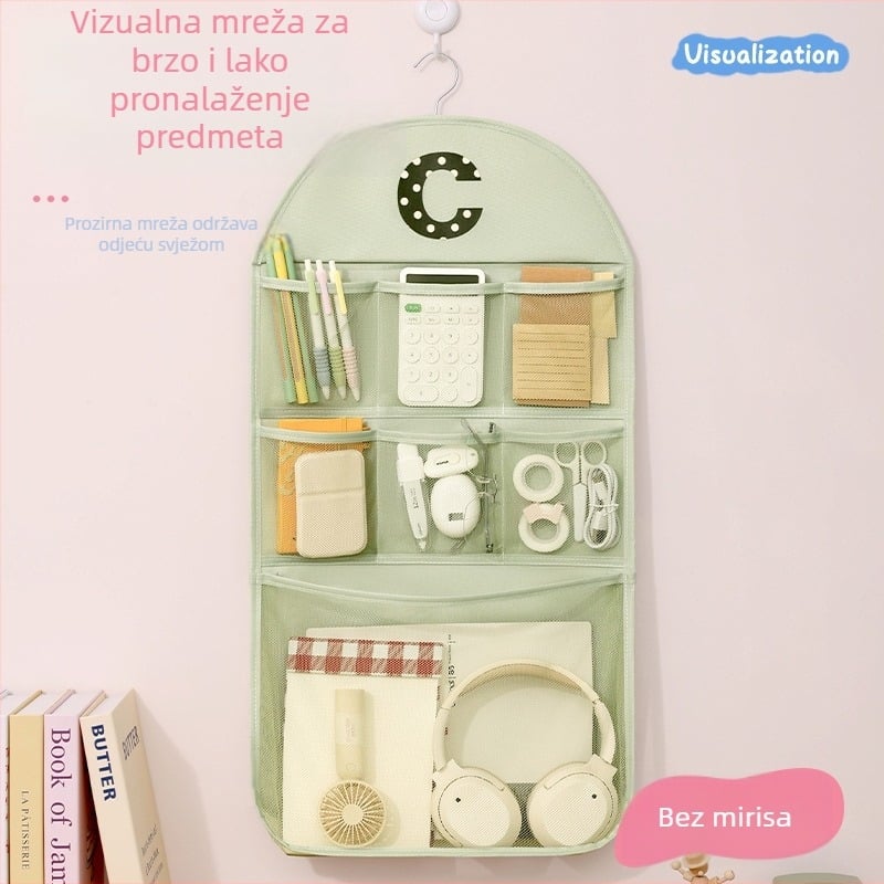 Bei Lian ABC Zidni visi organizator za pohranu — poliester, višenamjenski organizator za rublje, kozmetiku i sitnice