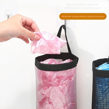 Zidni organizator vrećica za smeće od poliestera, velike kapacitete, kuhinja, višestruka uporaba