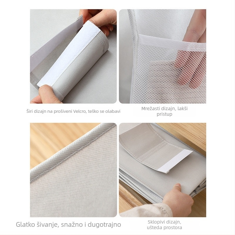Dvostrani viseći organizator za odjeću — višenamjenski organizator od netkanog materijala, za donje rublje, čarape i grudnjake
