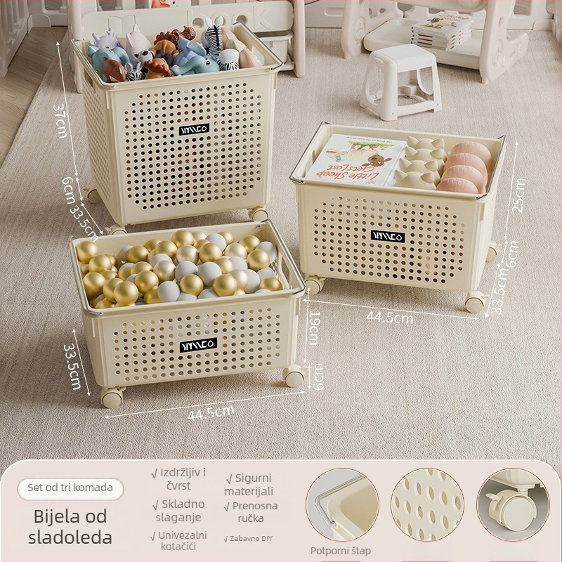 Chongfa plastična kutija za pohranu igračaka s logom, moderni minimalistički dizajn, prilagodljivo