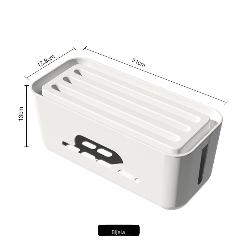 Yihao Kutija za organiziranje kablova za produžni kabel, japanski stil, PET materijal, pohrana na radnom stolu i u spavaćoj sobi