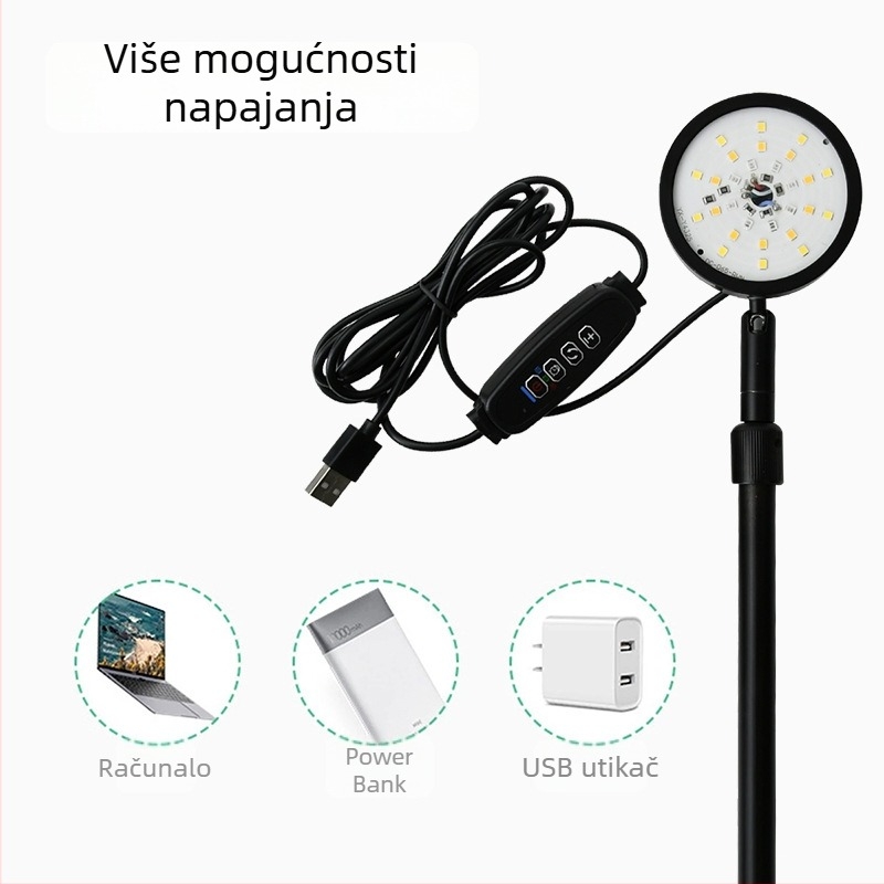 Pametna LED rasvjeta za rast biljaka, puni spektar, 28 LED, 2000 lm, aluminijsko kućište IP65, 5 V ulaz