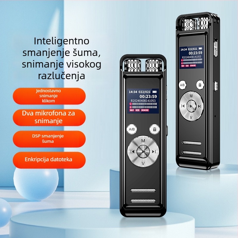 Zapisivačka olovka ZD43B — WAV format, 5700 minuta snimke, doseg 10 m, USB 2.0, kućište od cinkove legure