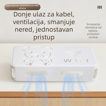 Zidni nosač za pohranu za usmjerivač i set-top kutiju – materijal PP, 1 razina, komplet od 50 komada, jednostavan moderan dizajn
