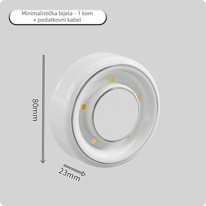 UV sterilizacijska lampica za WC, mali automatski deodorizirajući i dezinficirajući sterilizator, Agada, indukcijski prekidač, ABS + litij baterija, 220V, 50 godina vijeka