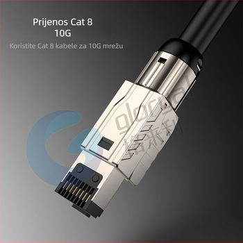 GLORYAL GL-2026cx kristalna glava od cinkovog legura za Cat8/Cat7/Cat6A, podatkovni centar