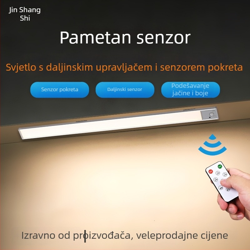 Svjetlo za ormar sa senzorom pokreta, USB punjenje, bežično magnetsko pričvršćivanje, noćna svjetiljka s tri boje