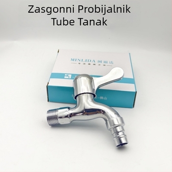 Kuhinjska slavina za hladnu vodu, jednoručna, pogodna za spajanje na perilicu i mop umivaonik, keramički kartridž, mesing tijelo, maksimalna temperatura 60°C, nazivni tlak 1,6 MPa