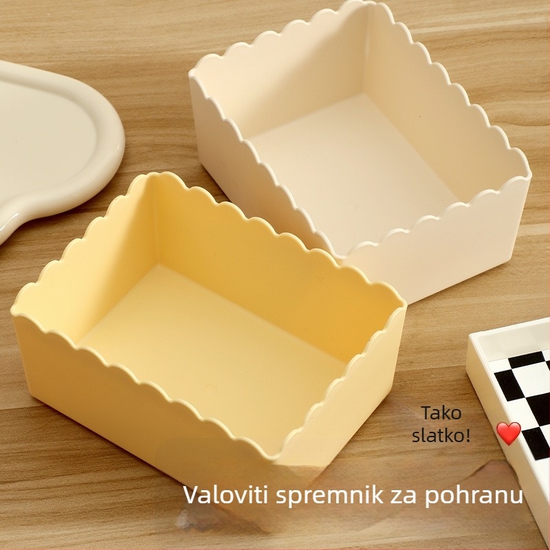 Kutija za pohranu na radnom stolu za kozmetiku i sitne predmete, PP plast, kapacitet 1 L, vodootporna i otporna na prašinu, za spavaću sobu ili studij