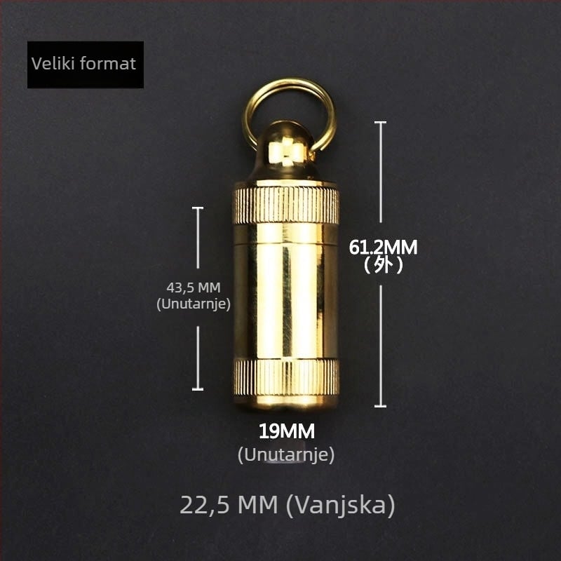 Mini mesingana boca za lijekove, prenosni vodootporni spremnik za tablete, zatvorena kutija prve pomoći za vanjska putovanja (kapacitet 10 tableta)