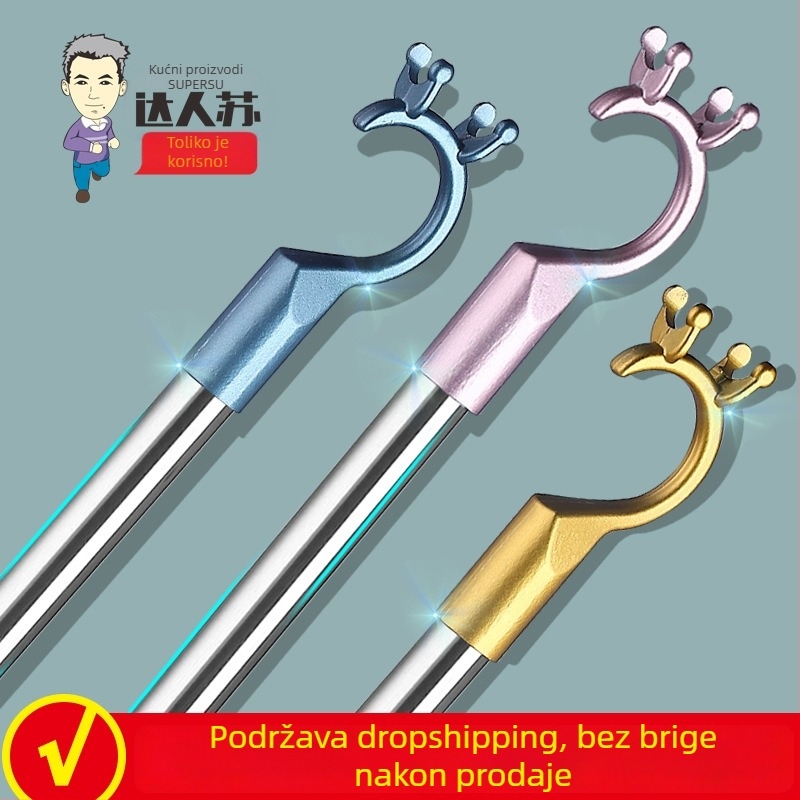 Teleskopski štap za odjeću od aluminijske legure i nehrđajućeg čelika, balkon za sušenje, moderni minimalistički dizajn