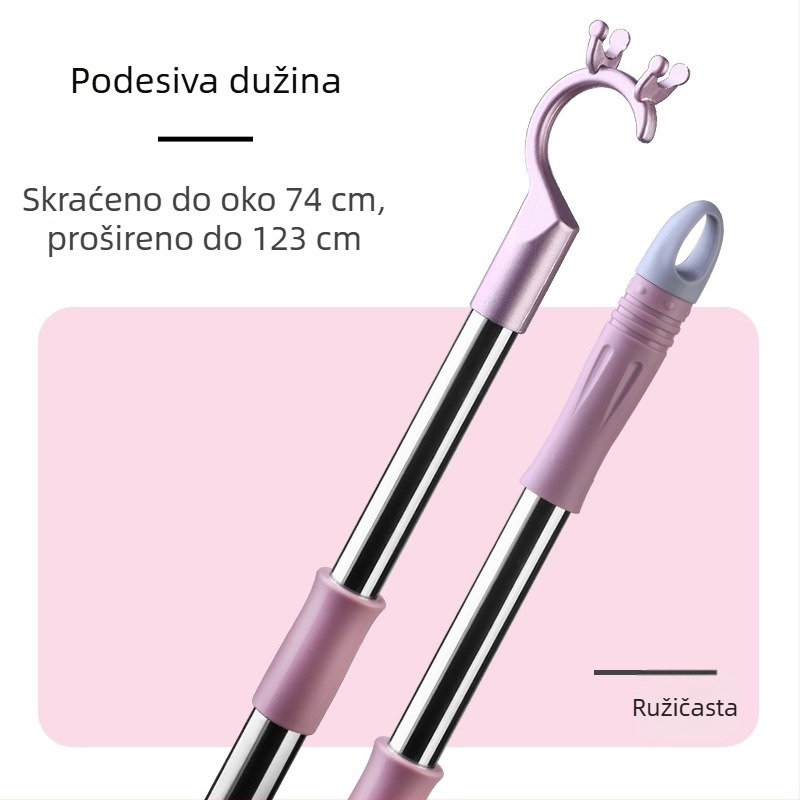 Teleskopski štap za odjeću od aluminijske legure i nehrđajućeg čelika, balkon za sušenje, moderni minimalistički dizajn