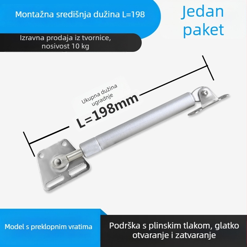 LIYU pneumatski gas strut za ormariće i tatami ploče – podrška za gornje otvaranje vrata, teleskopska šipka, model LIYU-pneumatic lever