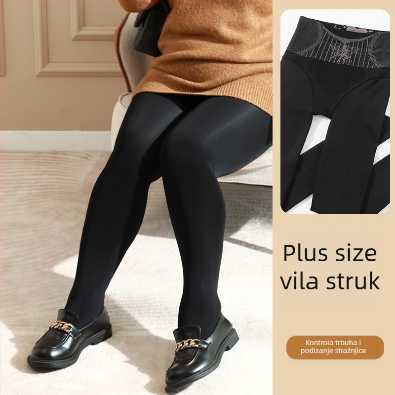 Hlačnice s visokim strukom, oblikovanje tijela, podizanje stražnjice, 50–70% elastan